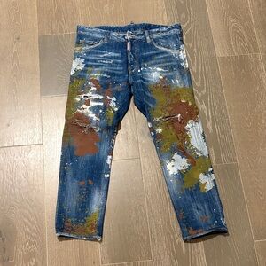 DSQUARED2 Artistic Paint-Splatter  Jeans